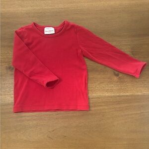 Hanna Andersson Red Long Sleeve Cotton Shirt - 3T